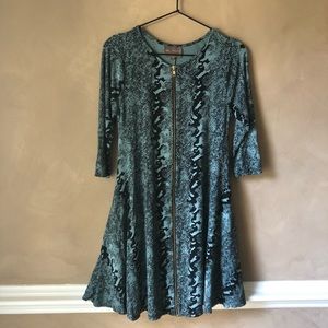 Bel Kazan  blue snake 🐍 print blue dress